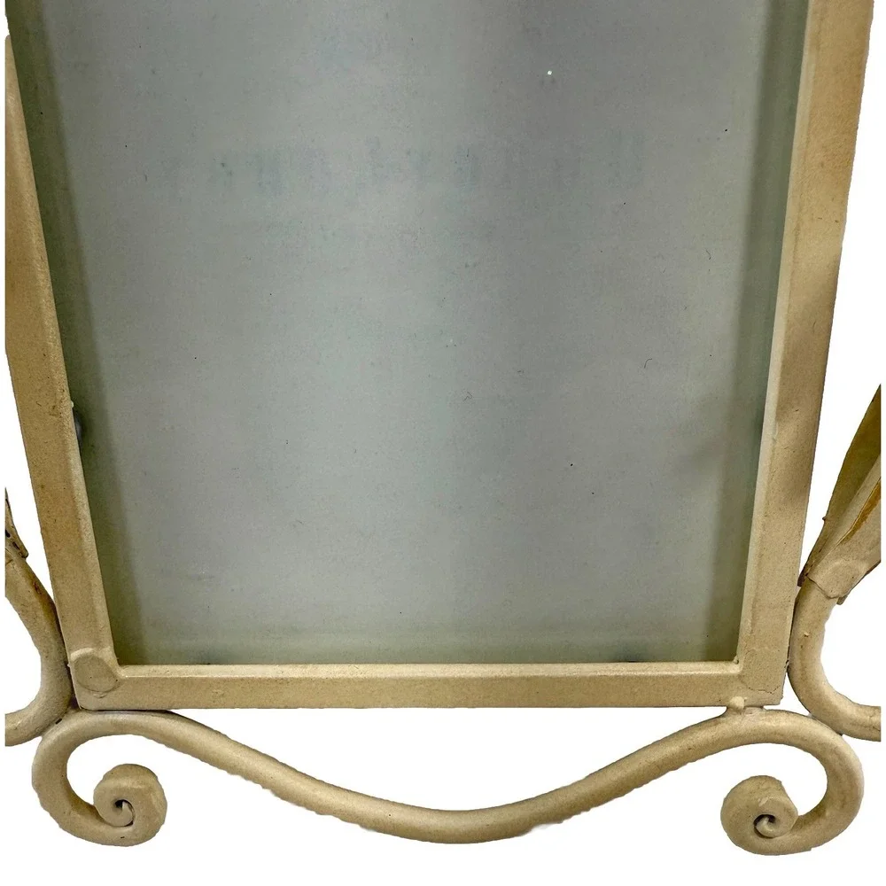 Vintage‎ Metal Floral Picture Frame 3D Sculptural Holds 4x6 Photo Tabletop EUC
